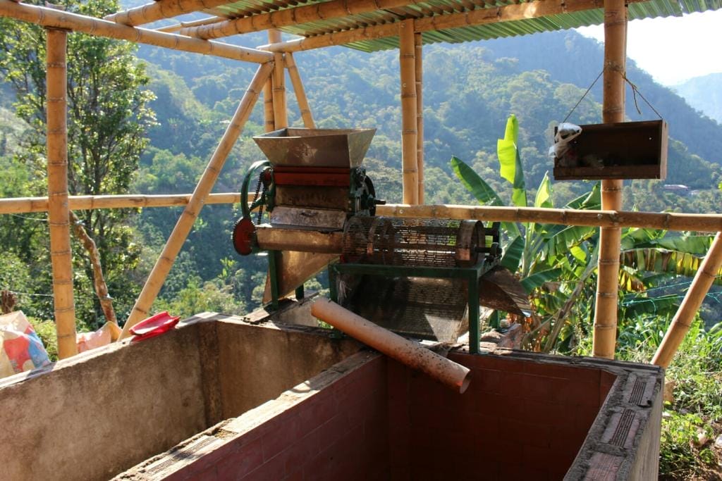 depulper used to produce washed coffee in Colombia