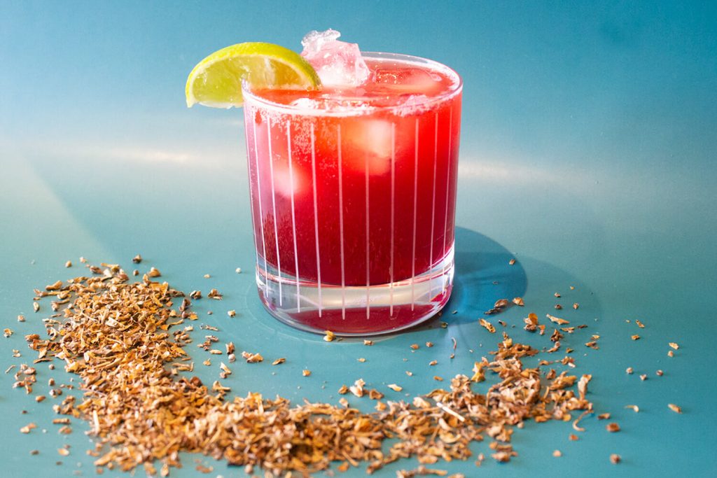 Royal Tea New York's specialty Tulsi tea brewed in a Cranberry Tulsi Tonic