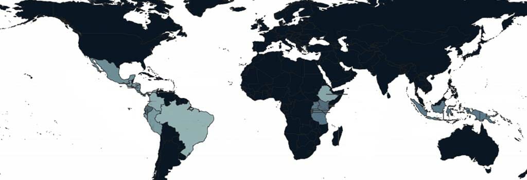 Royal New York specialty coffee origin map
