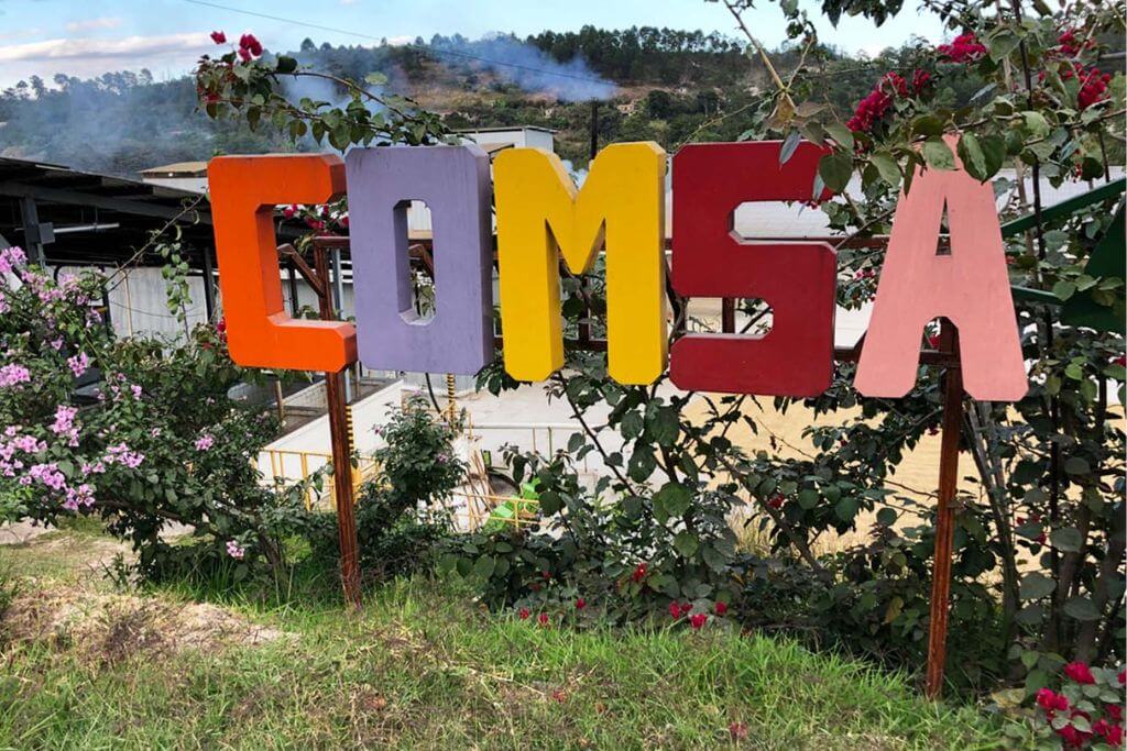 COMSA sign and plants in Honduras