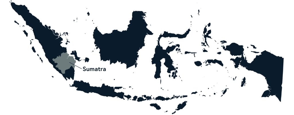 map of indonesia highlighting sumatra