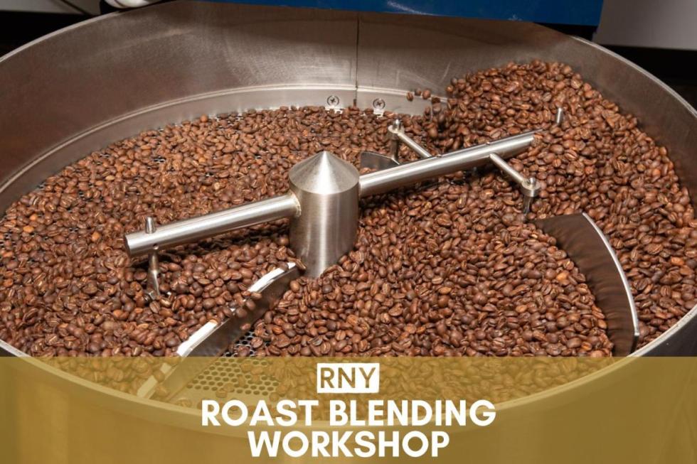 roasted coffee cooling in a coffee roaster