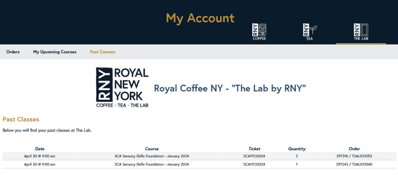 lab online account history