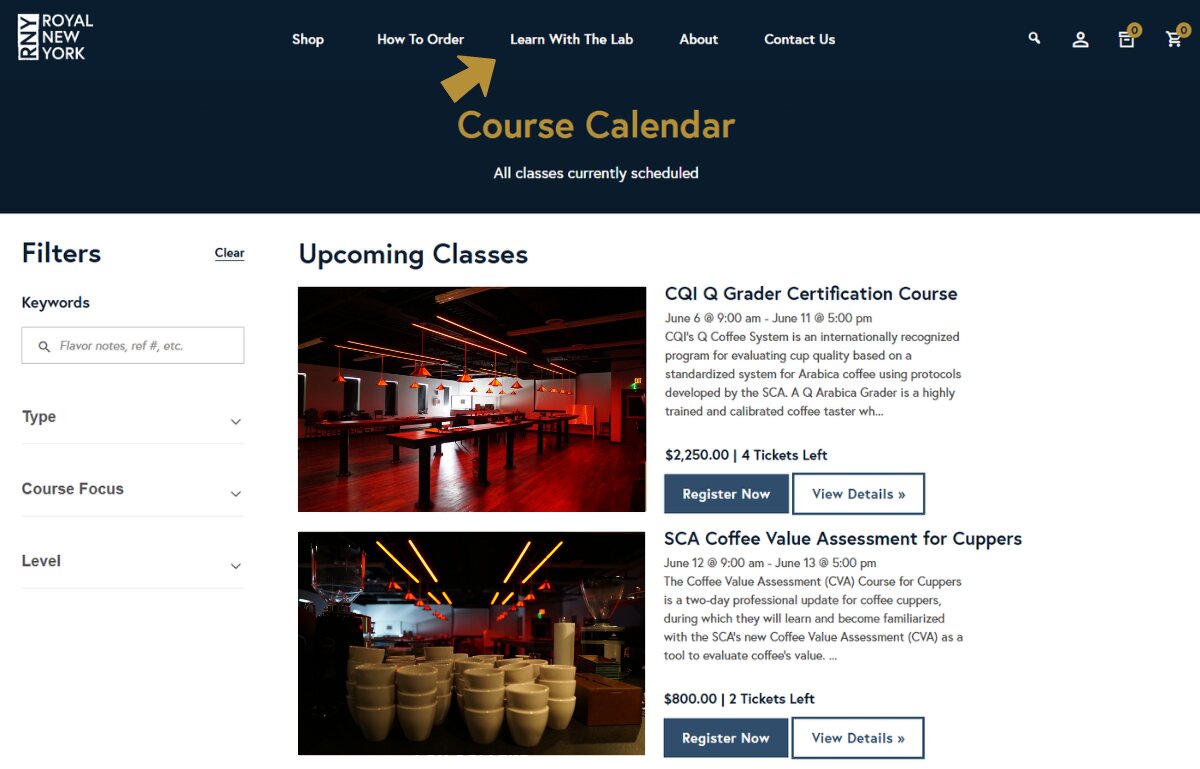 course offerings from The Lab by Royal New York