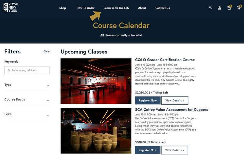 course offerings from The Lab by Royal New York