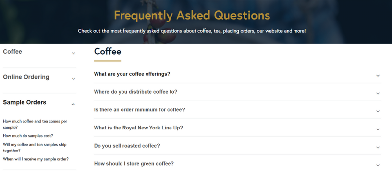 FAQ page
