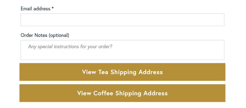 changing shipping address process