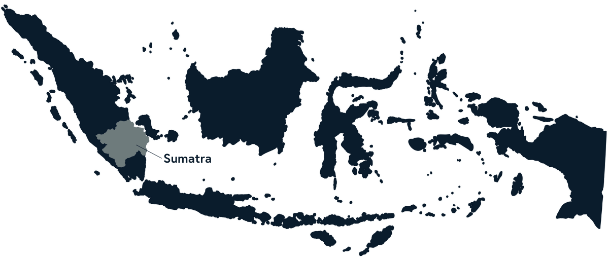 map of indonesia with sumatra highlighted